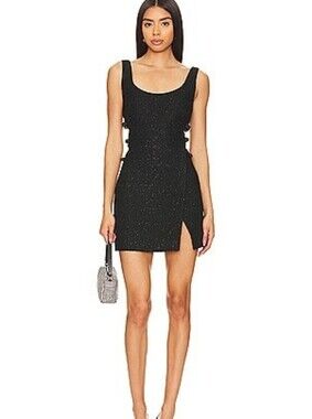 grey leaf sequin mini dress Kiss My Shine Mini Dress